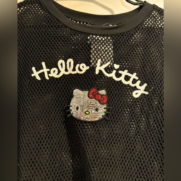 Hello Kitty - Black Mesh Tee - size Medium - Forever 21 NWT - Picture 7 of 8